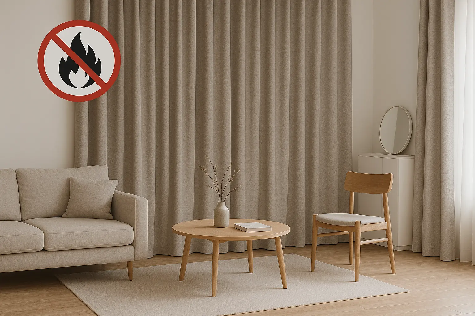 Габардин Эксклюзив Негорючая — прочная и безопасная ткань для штор