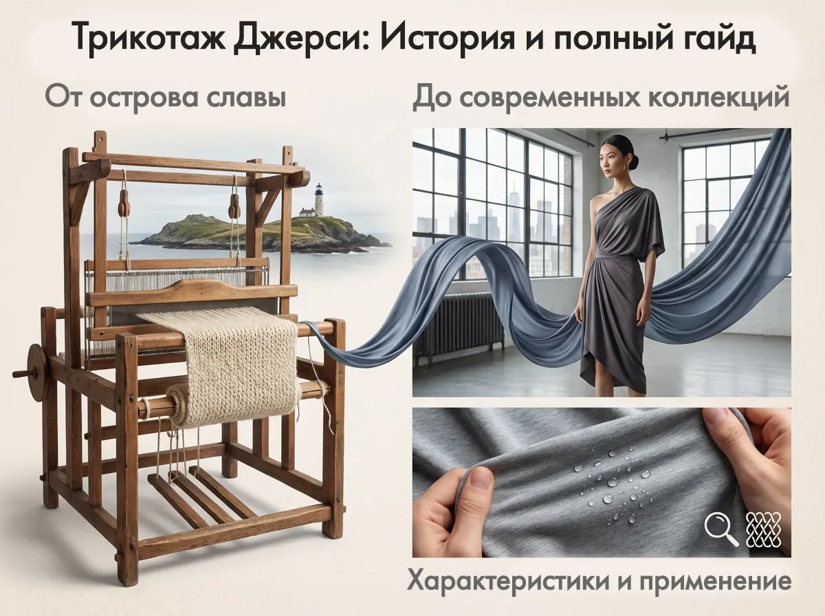 Трикотаж Джерси: От острова славы до современных коллекций. Полное руководство по истории, характеристикам и применению премиального трикотажа