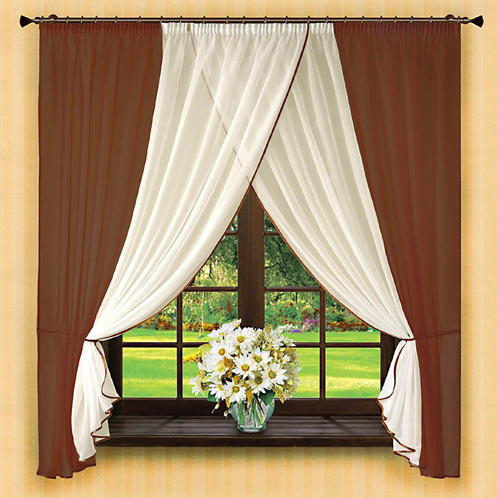 Как сшить шторы из двух тканей разного цвета своими руками?